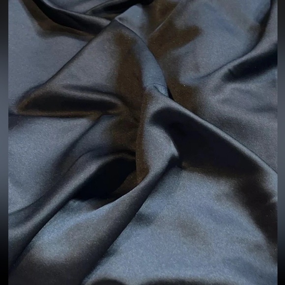 DAVID'S BRIDAL  Black Satin strapless short pick up dress Size 12 Prom Dance - Picture 8 of 8